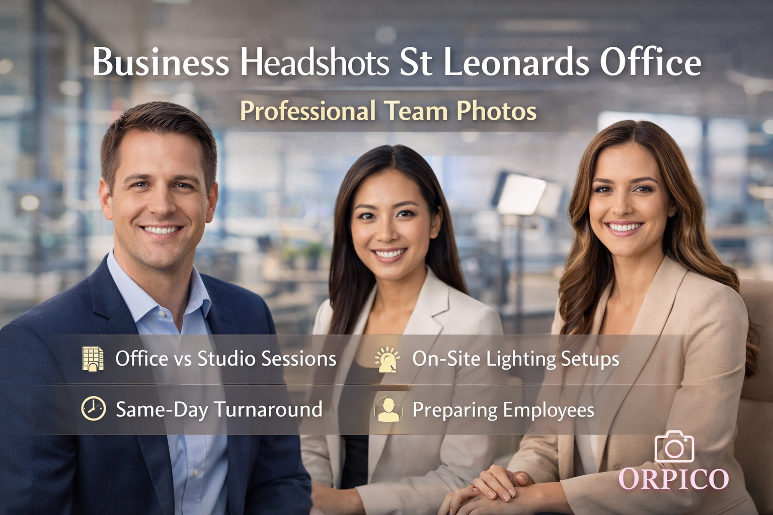 Business Headshots St Leonards Office: Professional Team Photos
